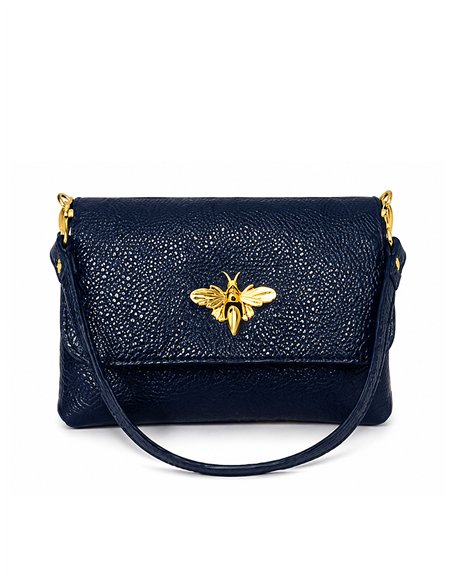 Bolso bandolera de piel con adorno abeja