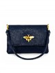 Bolso bandolera de piel con adorno abeja