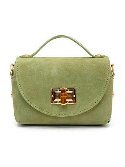 Bolso mini piel serraje con asa superior 2