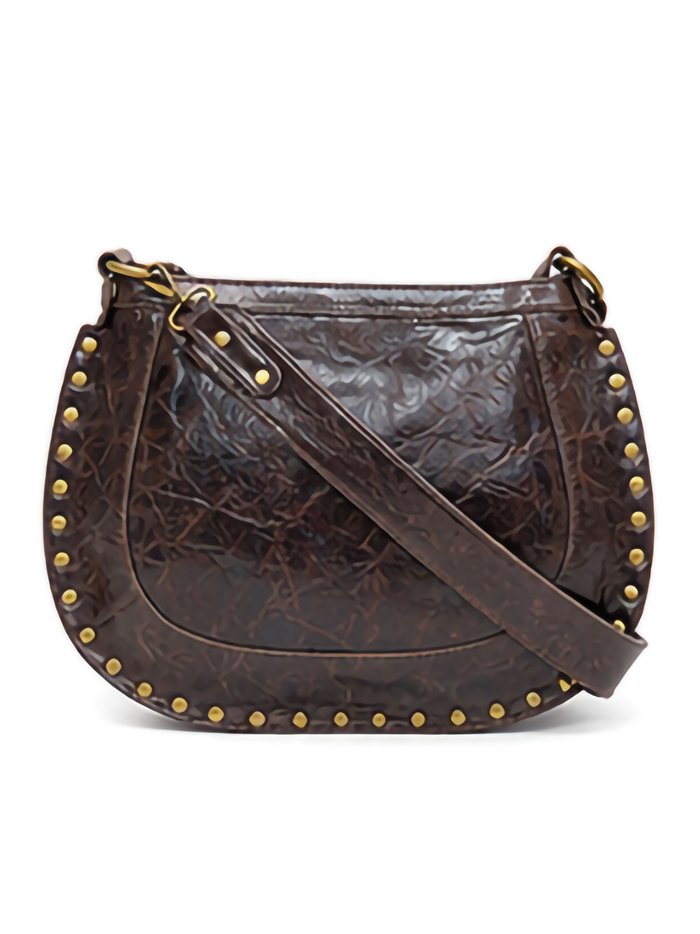 Sac bandoulière en cuir clouté