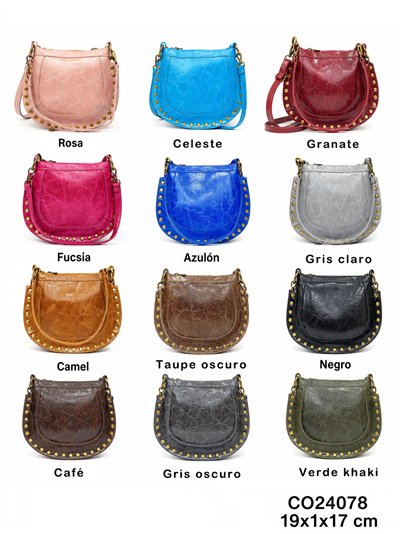 Mini-Umhängetasche aus Leder mit Nieten 2