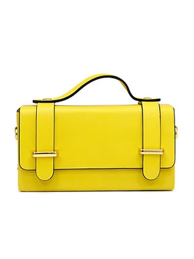 Mini bolso de mano de piel con solapa y asa superior