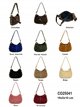 Bolso hobo piel serraje con tachas