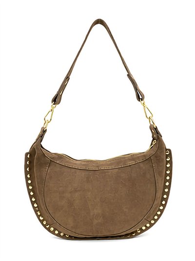 Sac hobo en daim clouté