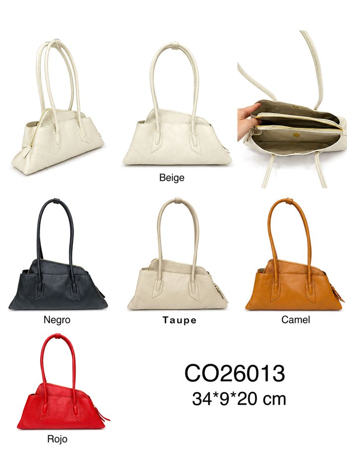 Bolsa de ombro longa em couro