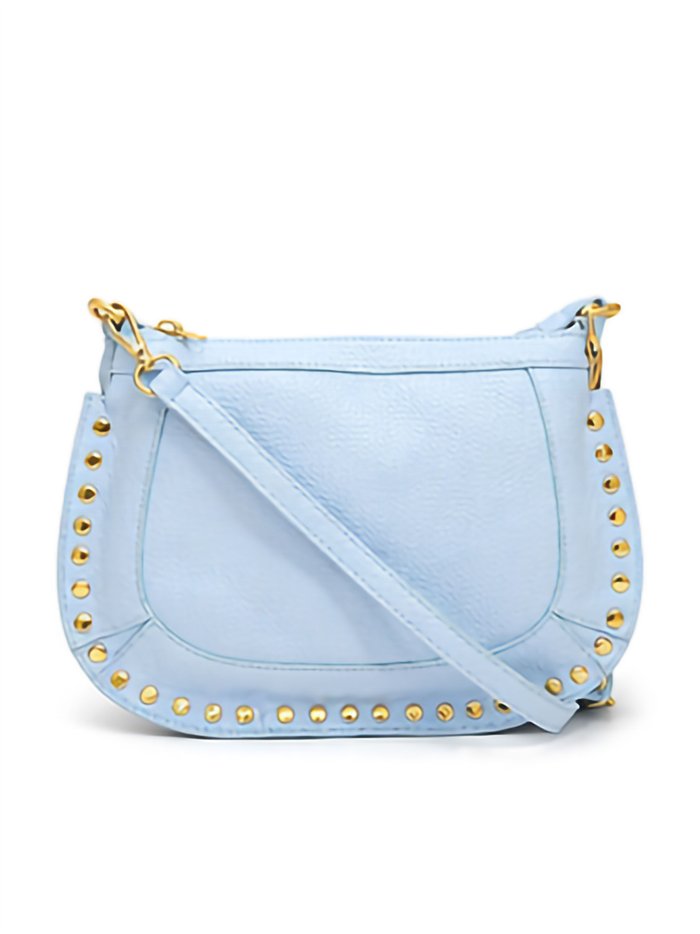 Bolso bandolera de piel con tachas