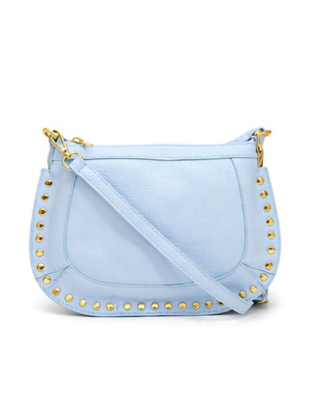 Bolso bandolera de piel con tachas