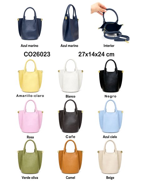 Bolso tote de piel