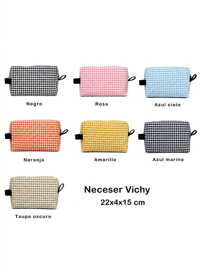 Neceser de tela vichy