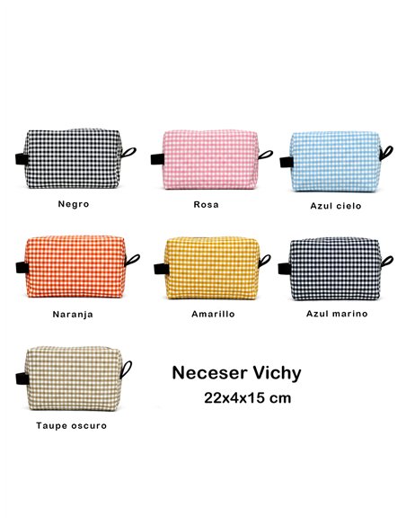 Neceser de tela vichy