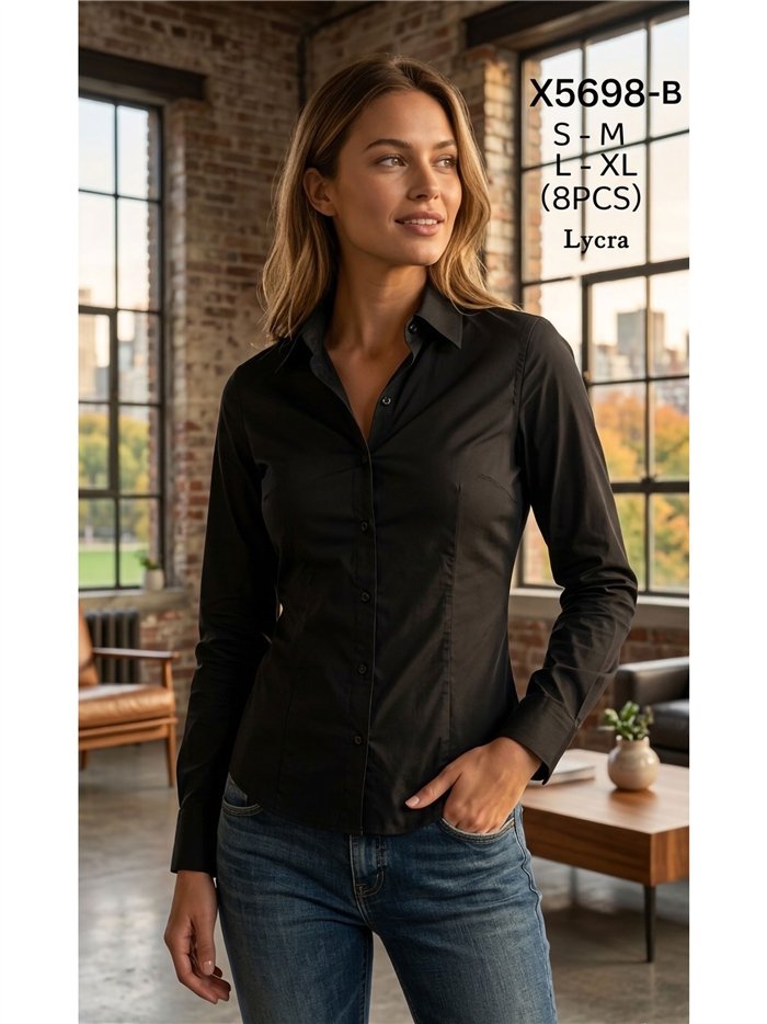 Essential long sleeve stretch shirt