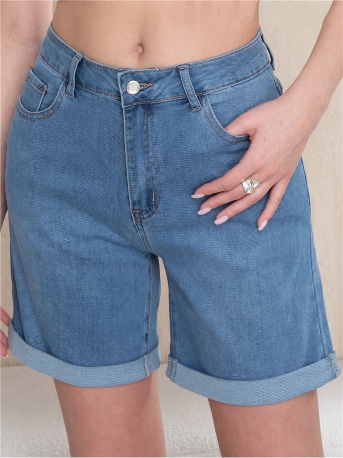 Bermuda vaquera estrella en bolsillo