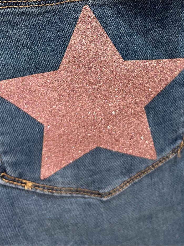 Bermuda vaquera estrella en bolsillo