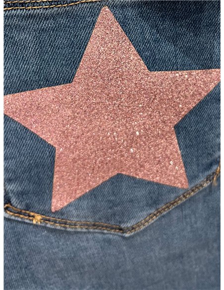 Bermuda vaquera estrella en bolsillo