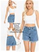 Short vaquero bajo vuelto