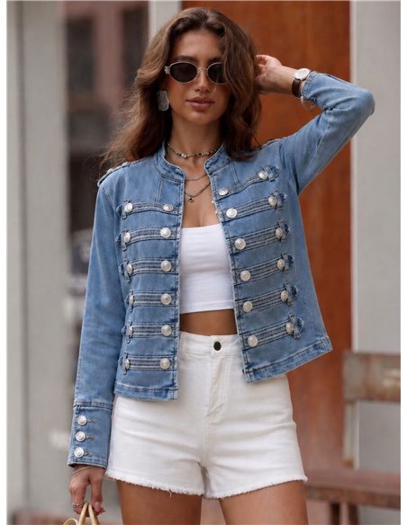 Chaqueta vaquera militar