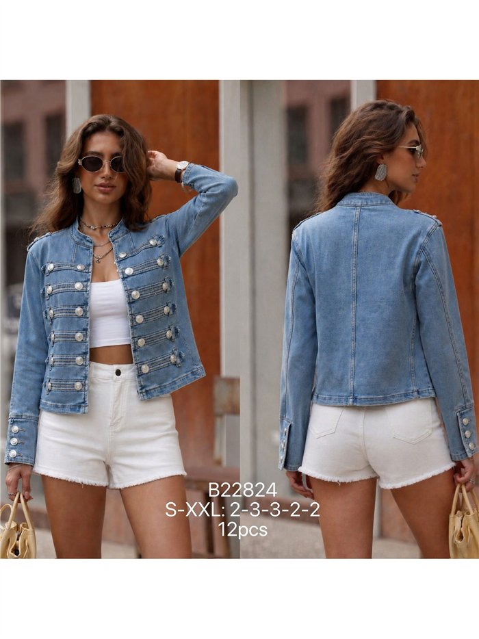 Chaqueta vaquera militar