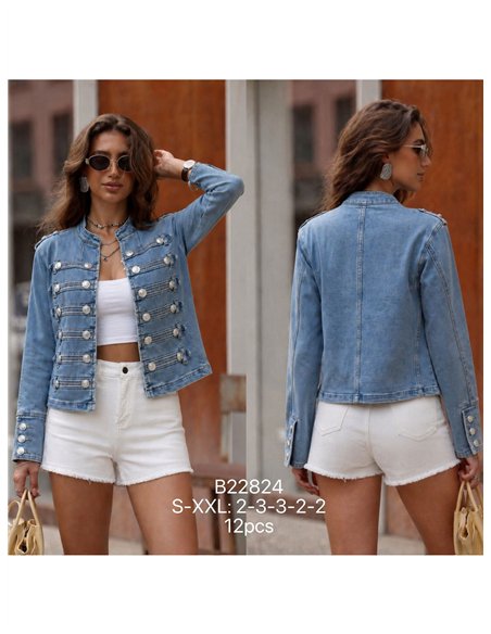 Chaqueta vaquera militar