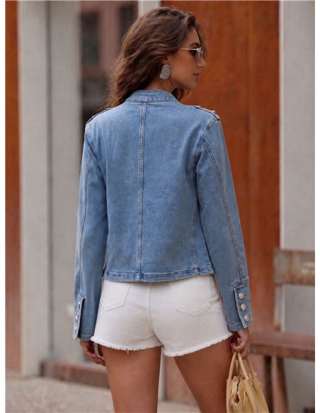 Chaqueta vaquera militar