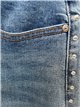 Pantalón vaquero culotte tachuelas y estrella