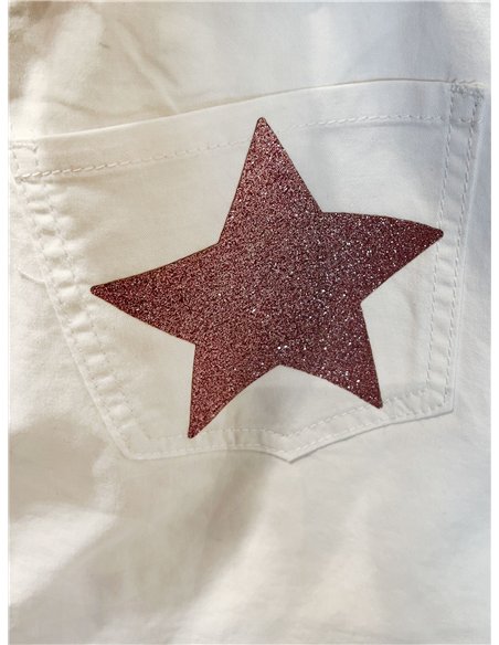 Short falda vaquera blanco estrellas