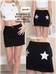 Short falda vaquera negra estrellas