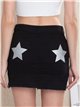 Short falda vaquera negra estrellas