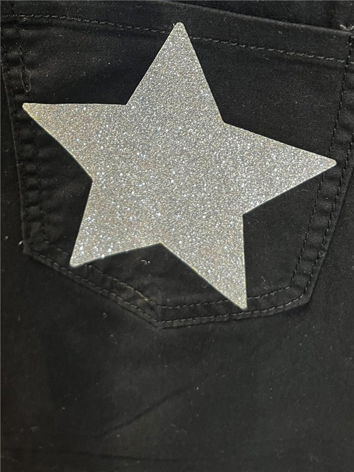 Short falda vaquera negra estrellas