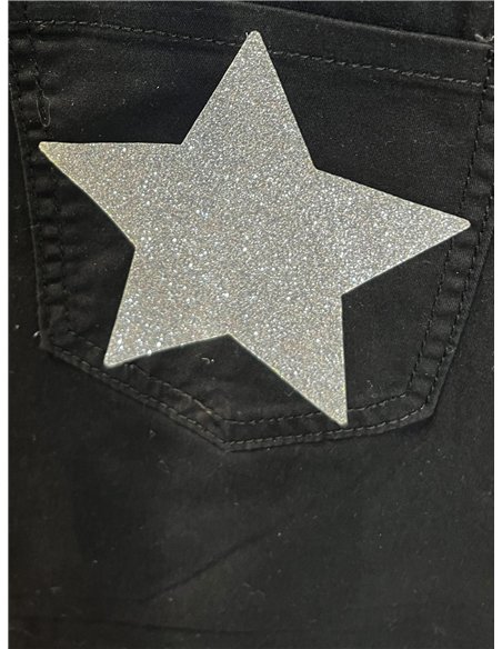 Short falda vaquera negra estrellas
