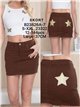 Short falda vaquera marrón estrellas