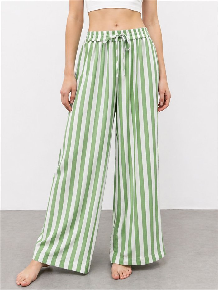 Pantalón palazzo rayas cordón