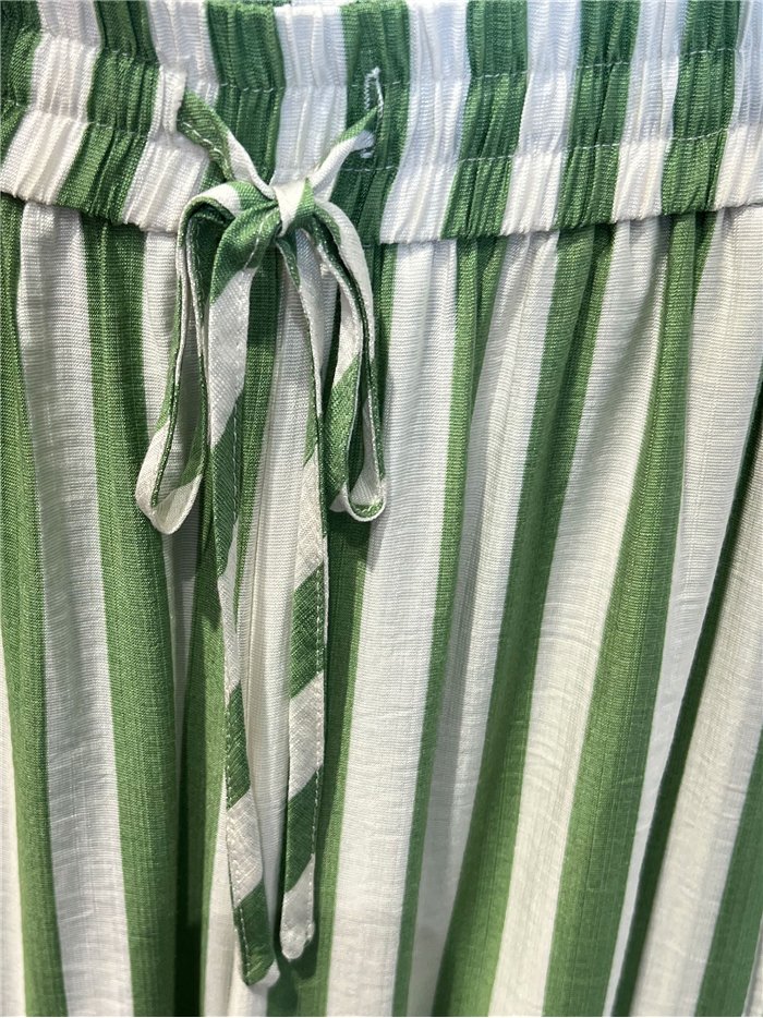 Pantalón palazzo rayas cordón