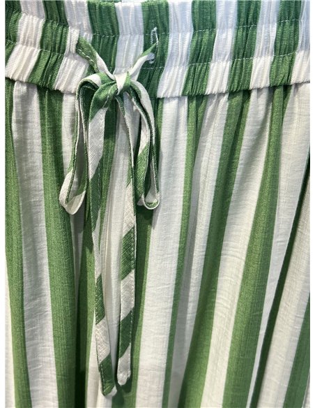 Pantalón palazzo rayas cordón