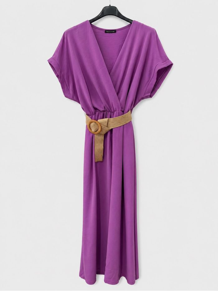 Simple jumpsuit with belt | ZD-2577-LISO | B2B