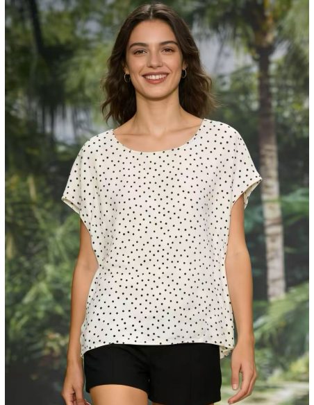 Camicetta a pois | LS-M116600 | Vendita all'ingrosso | Eshermosa