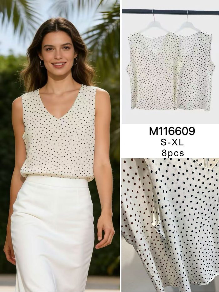 Camicetta a pois | LS-M116609 | Vendita all'ingrosso | Eshermosa