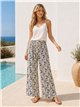 Pantaloni palazzo con stampa paisley