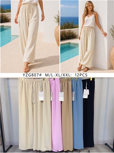 Calças palazzo lisas e fluidas 2