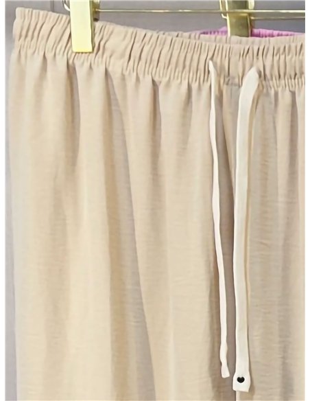 Calças palazzo lisas e fluidas