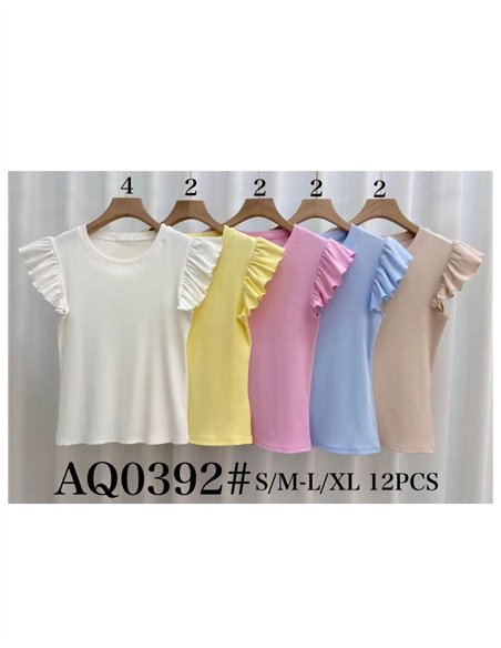 Camiseta com mangas bufantes