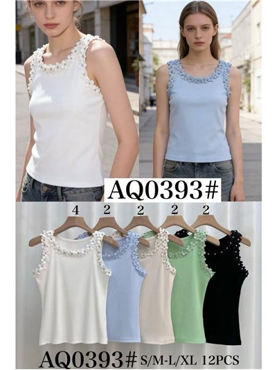 Blusa sem mangas com estampa floral em relevo 2