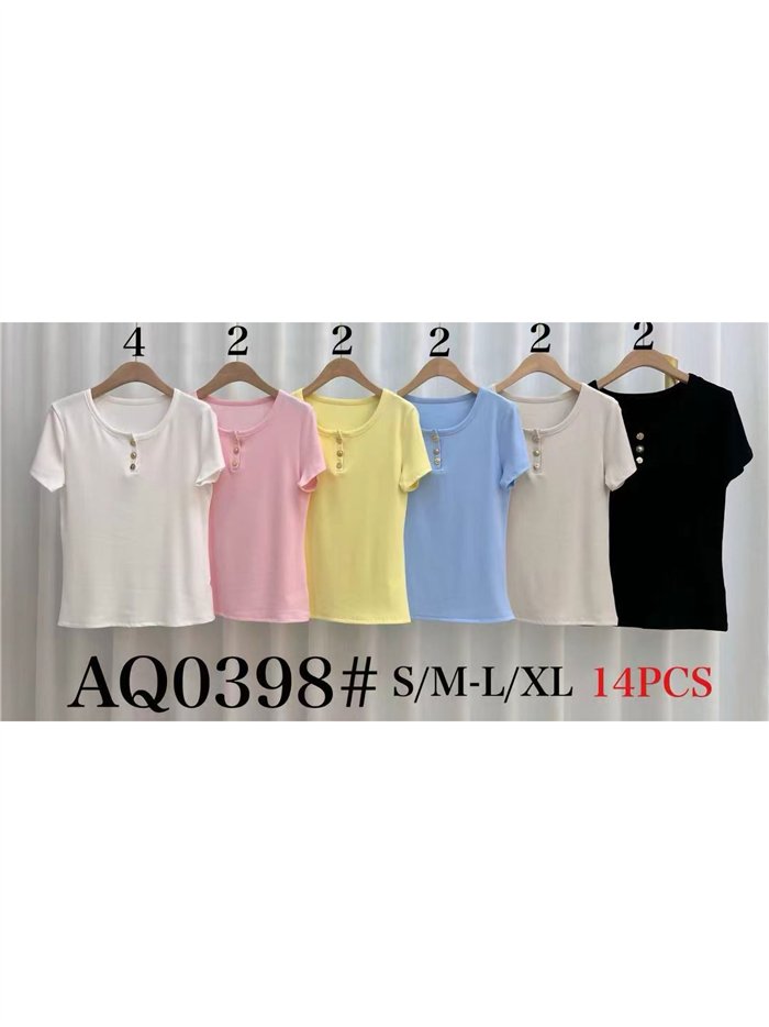 Jewel button t-shirt