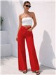 Plus size star pocket wide leg jeans