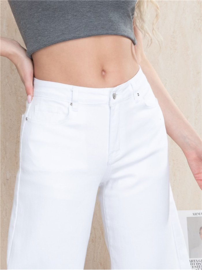 Animal print star culotte jeans