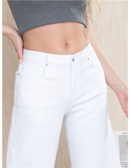 Animal print star culotte jeans