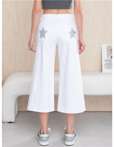 Glitter star culotte jeans