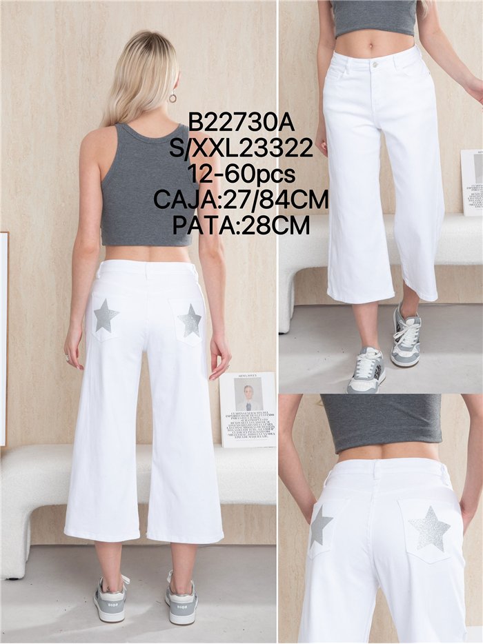 Glitter star culotte jeans