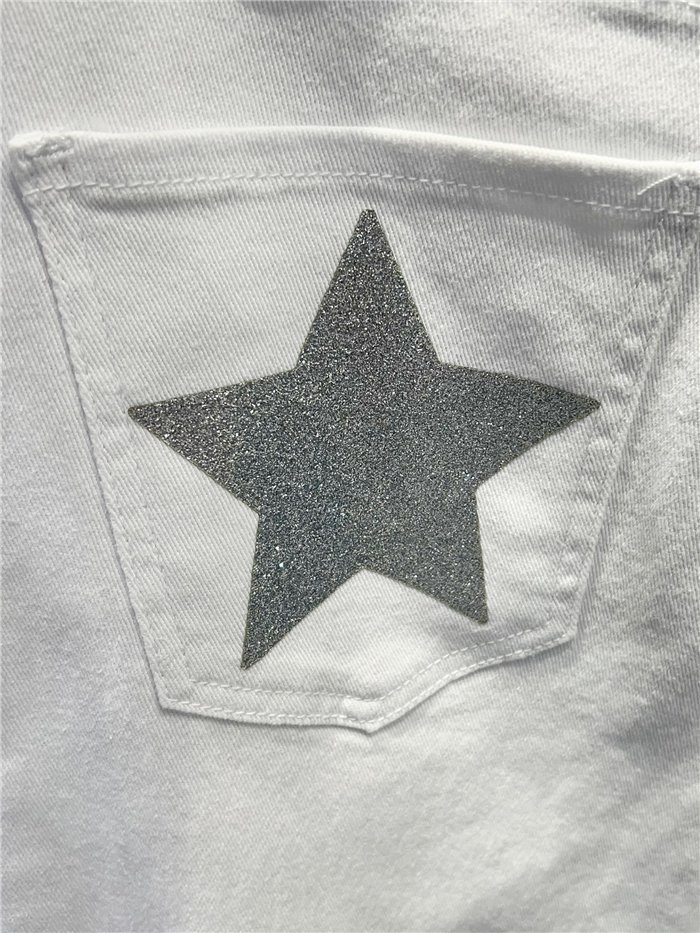 Glitter star culotte jeans