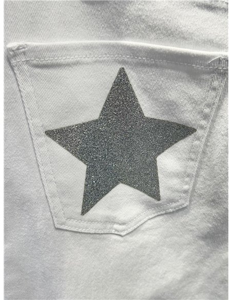 Glitter star culotte jeans