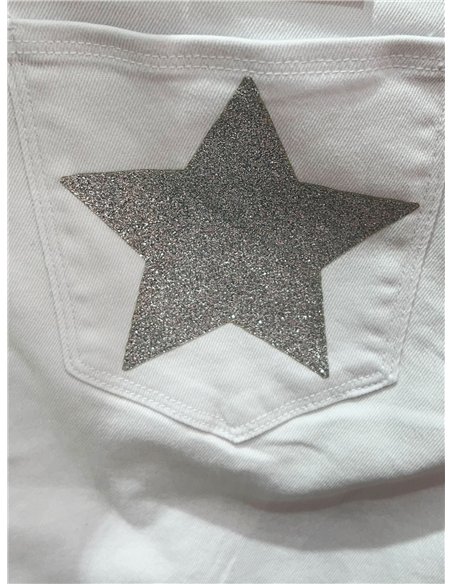 Plus size glitter star pocket bermuda shorts